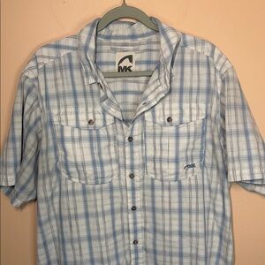 Mountain Khakis Light Blue Plaid Button Down Shirt